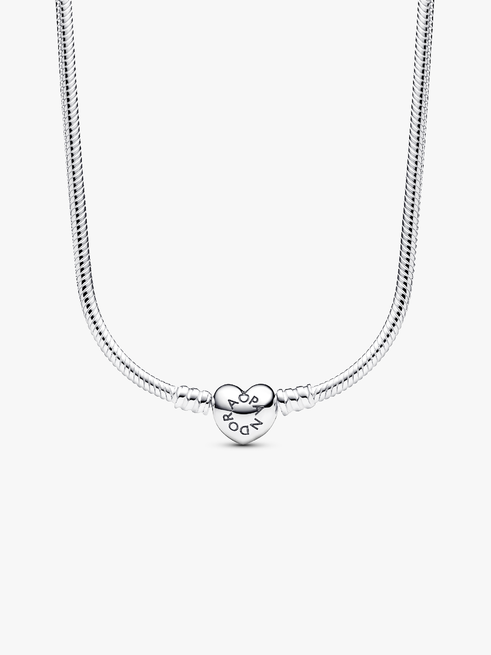 Pandora Moments Heart Clasp Snake Chain Necklace