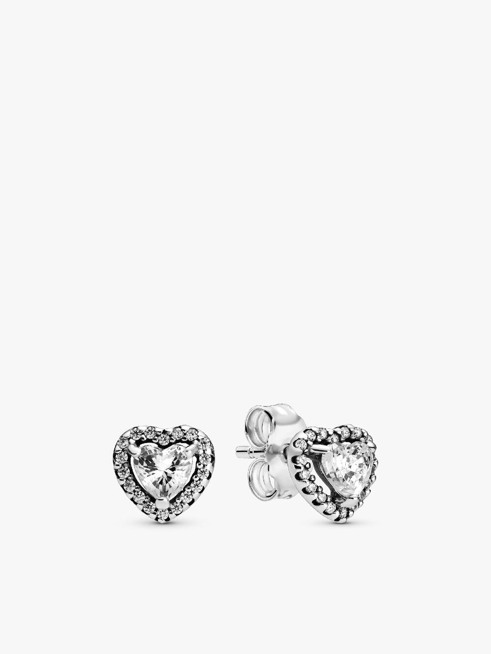 Round Pavé Halo Stud Earrings