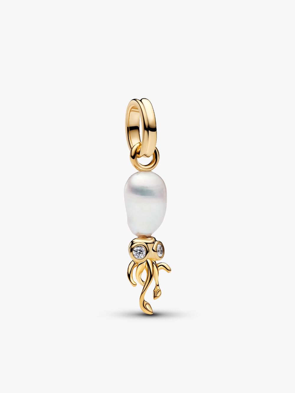 Treated Freshwater Cultured Baroque Pearl Padlock Dangle Charm