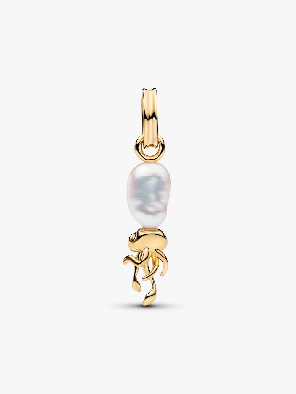 Treated Freshwater Cultured Baroque Pearl Squid Dangle Charm