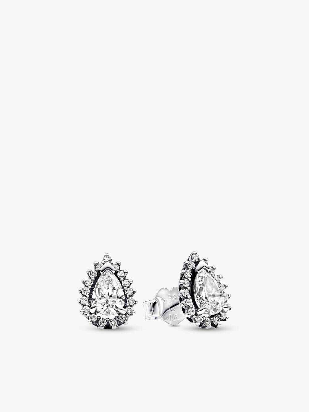 Round Pavé Halo Stud Earrings