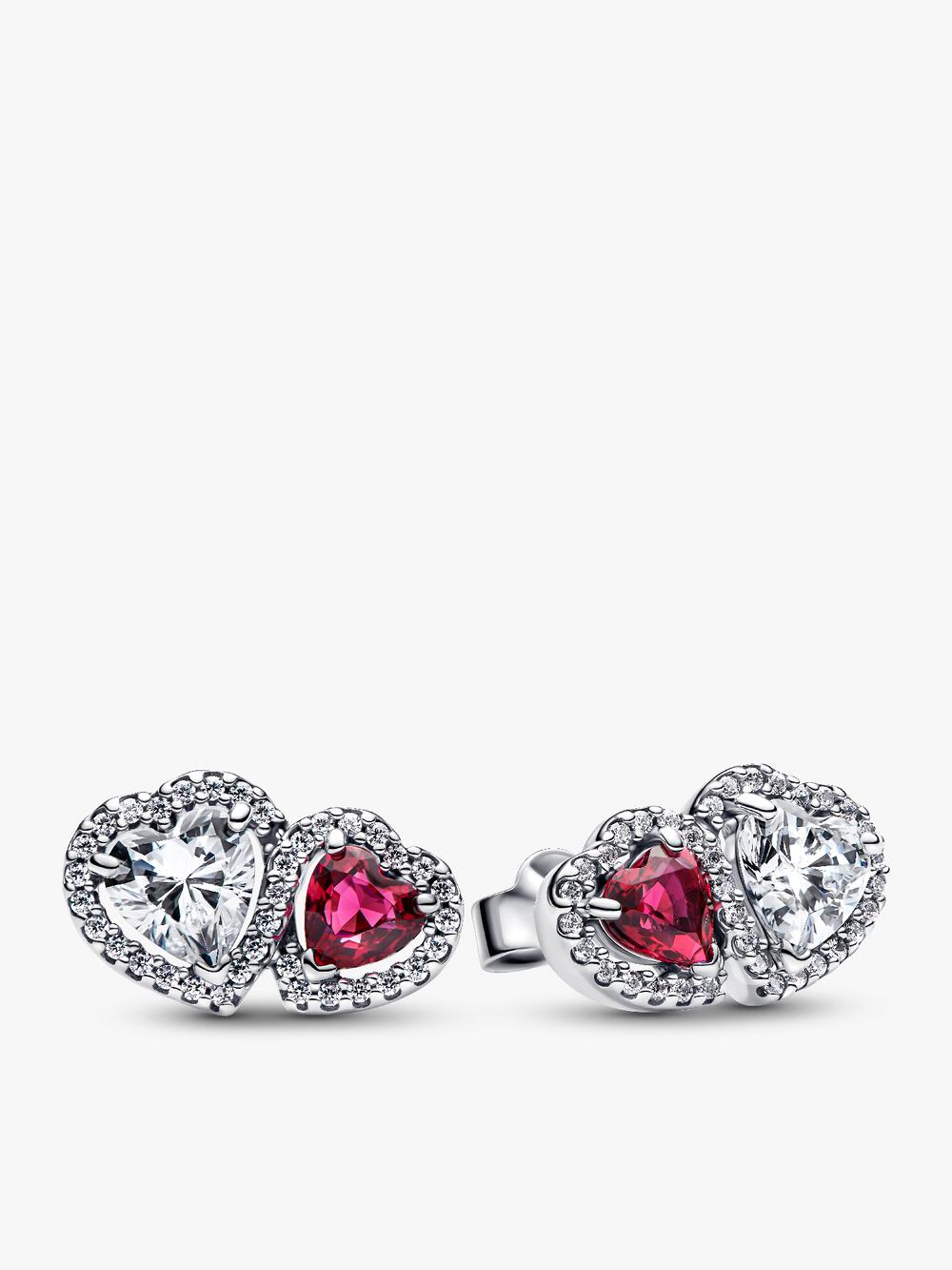 Red Heart Stud Earrings