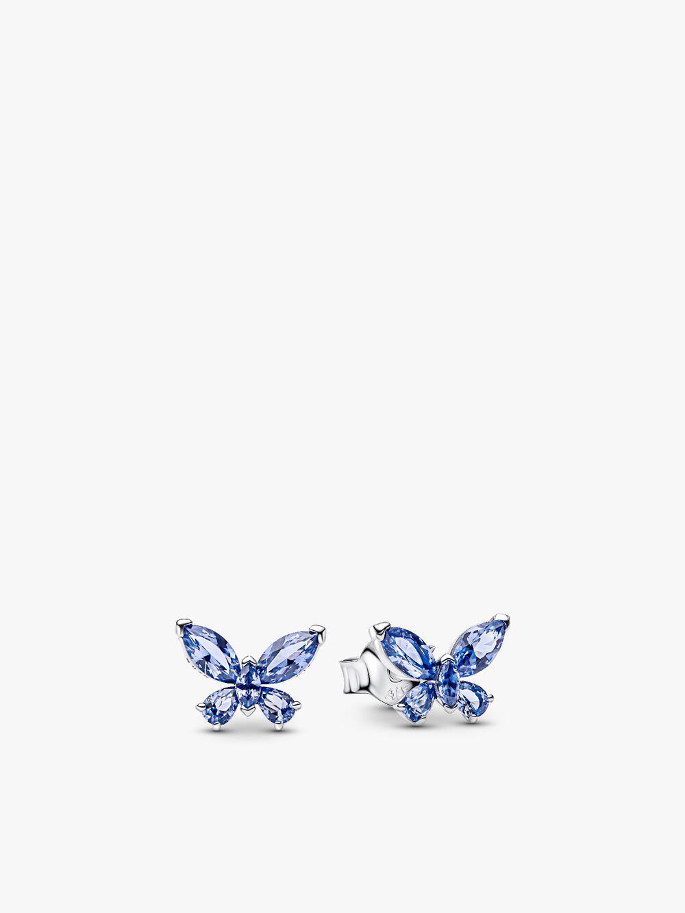 Sparkling Lucky Clover Stud Earrings