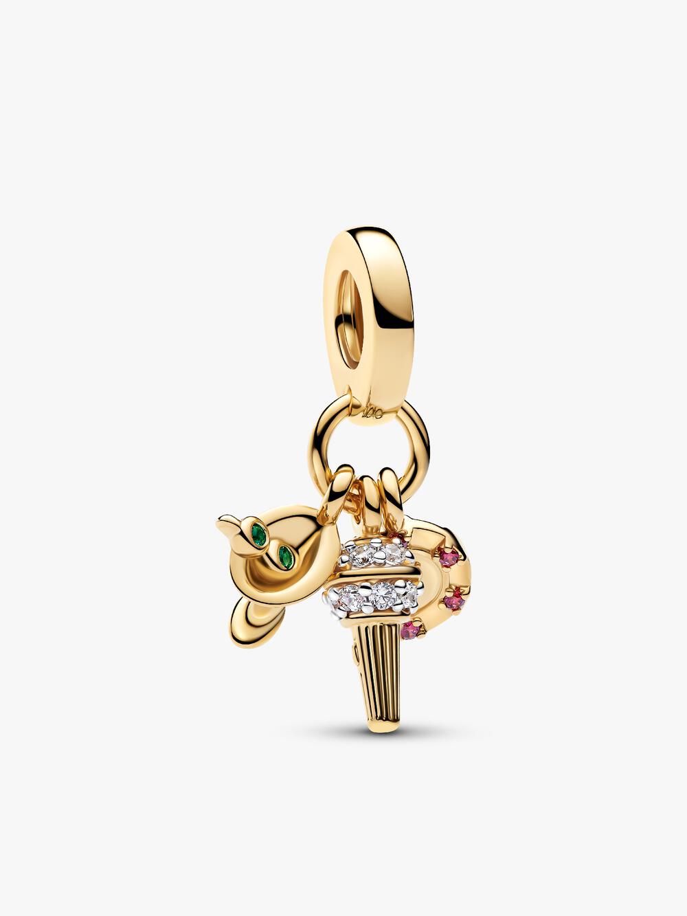Treated Freshwater Cultured Baroque Pearl Padlock Dangle Charm