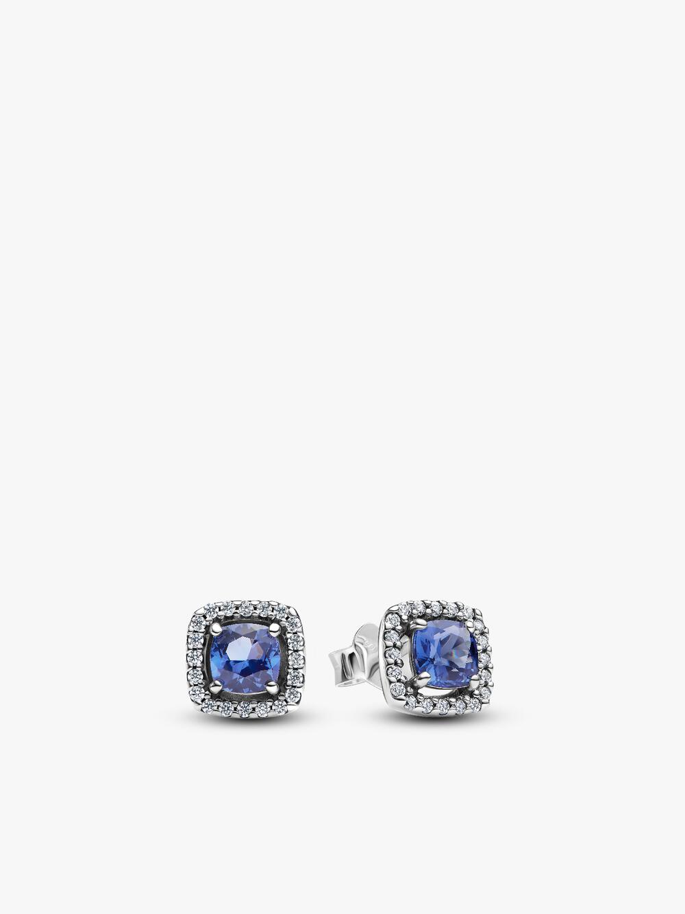 Round Pavé Halo Stud Earrings