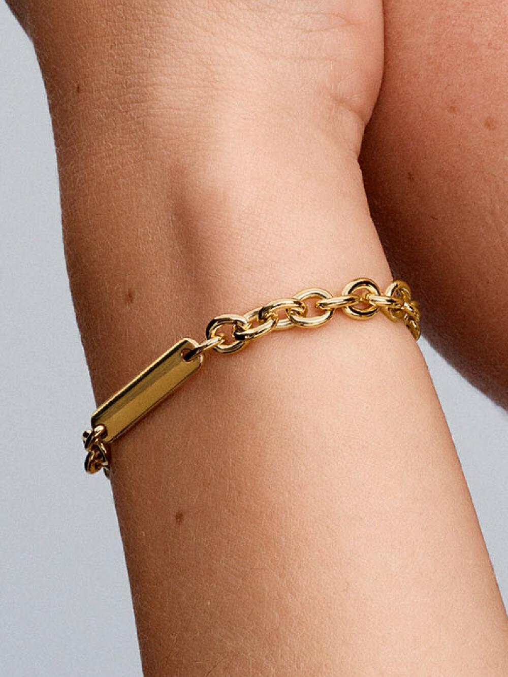 Engravable Bar Link Bracelet